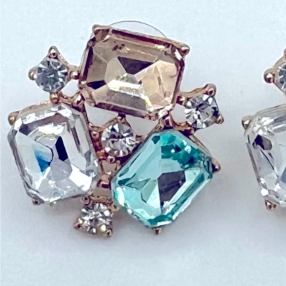 Jewelry - Multi-Color Stone Statement Earrings, NWT